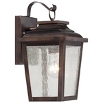 Irvington Manor Outdoor Wall Light - Chelesa Bronze / Clear Seeded