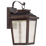 Irvington Manor Outdoor Wall Light - Chelesa Bronze / Clear Seeded