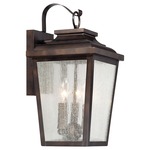 Irvington Manor Outdoor Wall Light - Chelesa Bronze / Clear Seeded