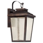 Irvington Manor Outdoor Wall Light - Chelesa Bronze / Clear Seeded