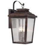 Irvington Manor Outdoor Wall Light - Chelesa Bronze / Clear Seeded