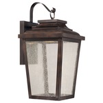 Irvington Manor Outdoor Wall Light - Chelesa Bronze / Clear Seeded