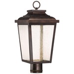 Irvington Manor Post Mount - Chelesa Bronze / Clear Seedy