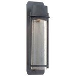 Artisan Lane Outdoor Wall Light - Black / Clear Seeded