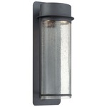 Artisan Lane Outdoor Wall Light - Black / Clear Seeded