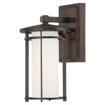 Addison Park Outdoor Wall Light - Dorian Bronze / Etched Opal