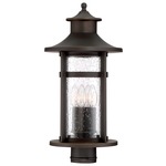 Highland Ridge Post Light - Oil Rubbed Bronze / Clear Seeded