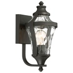 Libre Outdoor Wall Light - Black / Clear Water Glass