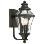 Libre Outdoor Wall Light - Black / Clear Water Glass