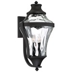 Libre Outdoor Wall Light - Black / Clear Water Glass