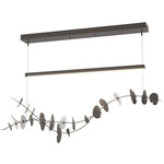 Lily Glass Linear Pendant - Dark Smoke / Aqualite Glass