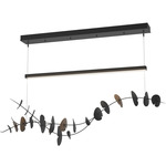 Lily Linear Pendant - Black / Bronze