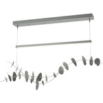 Lily Linear Pendant - Vintage Platinum / Natural Iron