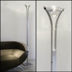 Elements Of Love Floor Lamp - Chrome / Crystal