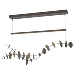 Lily Linear Pendant - Dark Smoke / Soft Gold