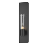 Pillar Wall Sconce - Black / Seeded Clear