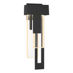 Rainfall Outdoor Wall Sconce - Coastal Black / Seeded Clear