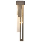 Rainfall Outdoor Wall Sconce - Coastal Dark Smoke / Seeded Clear