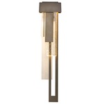 Rainfall Outdoor Wall Sconce - Coastal Dark Smoke / Seeded Clear