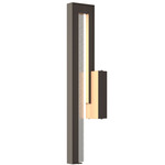 Edge Outdoor Wall Sconce - Coastal Dark Smoke / Seeded Clear