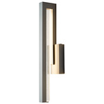 Edge Outdoor Wall Sconce - Coastal Burnished Steel / Seeded Clear