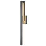 Edge Outdoor Wall Sconce - Coastal Dark Smoke / Seeded Clear