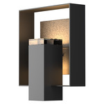 Shadow Box Outdoor Wall Sconce - Coastal Black / Coastal Natural Iron