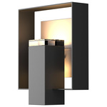 Shadow Box Outdoor Wall Sconce - Coastal Black / Coastal Burnished Steel