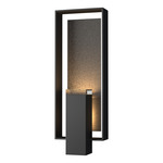 Shadow Box Outdoor Wall Sconce - Coastal Black / Coastal Natural Iron