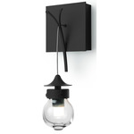 Kiwi Wall Sconce - Black / Clear