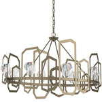 Gatsby Oval Bar Chandelier - Soft Gold / Crystal