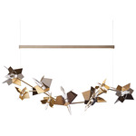 Belladonna Linear Pendant - Dark Smoke / Soft Gold