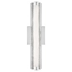 Cutler Bathroom Vanity Light - Chrome / Clear Crackle