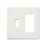 Fassada 2 Gang Combo Traditional / Designer Wall Plate  - Gloss White