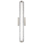 Cutler Bathroom Vanity Light - Satin Nickel / Clear Crackle