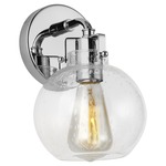 Clara Wall Sconce - Chrome / Clear Seeded