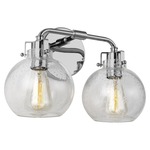 Clara Bathroom Vanity Light - Chrome / Clear Seeded