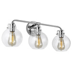 Clara Bathroom Vanity Light - Chrome / Clear Seeded