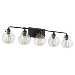 Clara Bathroom Vanity Light - Oil Rubbed Bronze / Clear Seeded