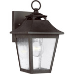 Galena Extra Small Outdoor Wall Sconce - Sable / Clear Seeded