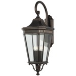 Cotswold Lane Outdoor Lantern Wall Light - Grecian Bronze / Clear Beveled