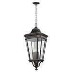 Cotswold Lane Outdoor Pendant - Grecian Bronze / Clear Beveled