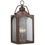 Randhurst Outdoor Wall Light - Copper / Clear Seeded