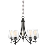 Octave Chandelier - English Bronze / Clear