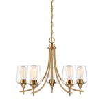 Octave Chandelier - Warm Brass / Clear