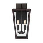 Milton Outdoor Wall Light - English Bronze / Clear