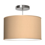 Thao Pendant - Brushed Nickel / Silk Champagne