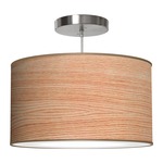 Thao Pendant - Brushed Nickel / Natural Veneer