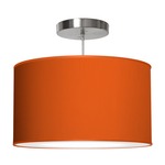 Thao Pendant - Brushed Nickel / Silk Orange