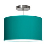 Thao Pendant - Brushed Nickel / Silk Turquoise